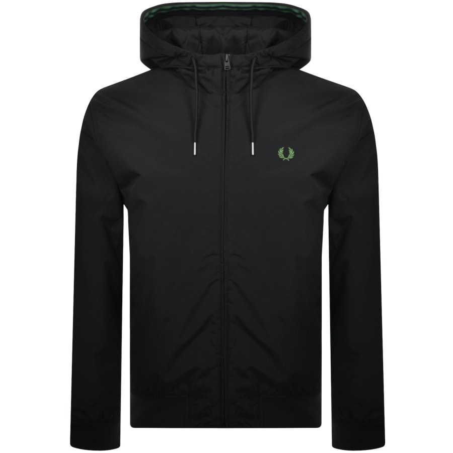 Fred perry hooded brentham jacket black shop